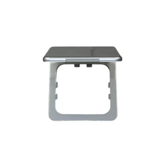 Abdeckrahmen mit Deckel Silber Opal