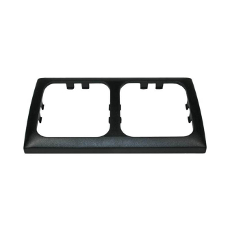 Abdeckrahmen doppel Schwarz Opal