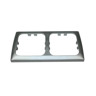 Abdeckrahmen doppel Silber Opal