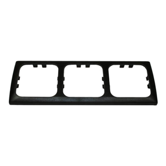 Abdeckrahmen dreifach Schwarz Opal