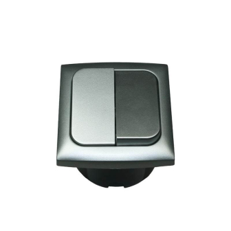 Doppel Wippensch.+Rahme+Isodose Silber Opal