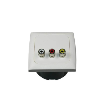 Audio/videosteckds+Rahme+Isodose Weiss Opal