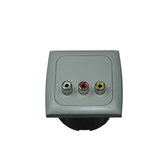 Audio/videosteckds+Rahme+Isodose Grau Opal