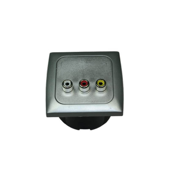 Audio/videosteckds+Rahme+Isodose Silber Opal