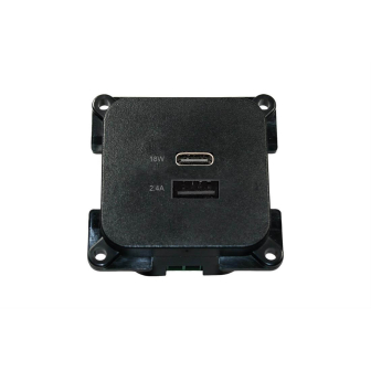 C-line USB A+C viereckig schwarz