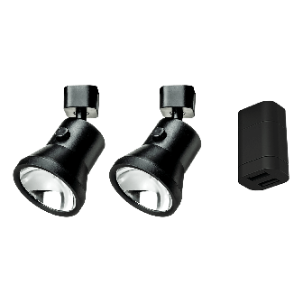 Startpaket 2x Lanciano spotlight schwarz + USB