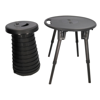 Torcasa klappbares Set: Tisch, Hocker und Lampenhalter
