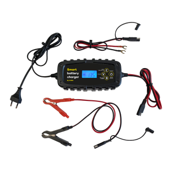 Batterieladegerät 12 Volt für Blei- und Lithium-Batterien, 4