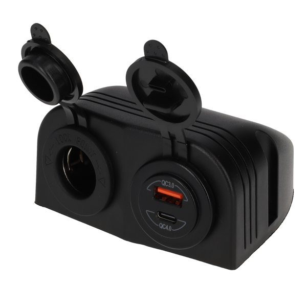 Power Line 12 Volt Aufbausteckdose mit USB-A + USB-C