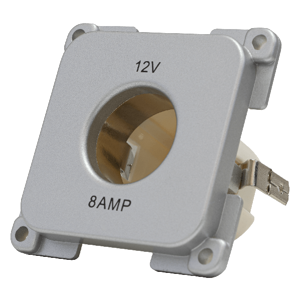 C-Line Steckdose 12V für Wohnwagen silber - verpackt