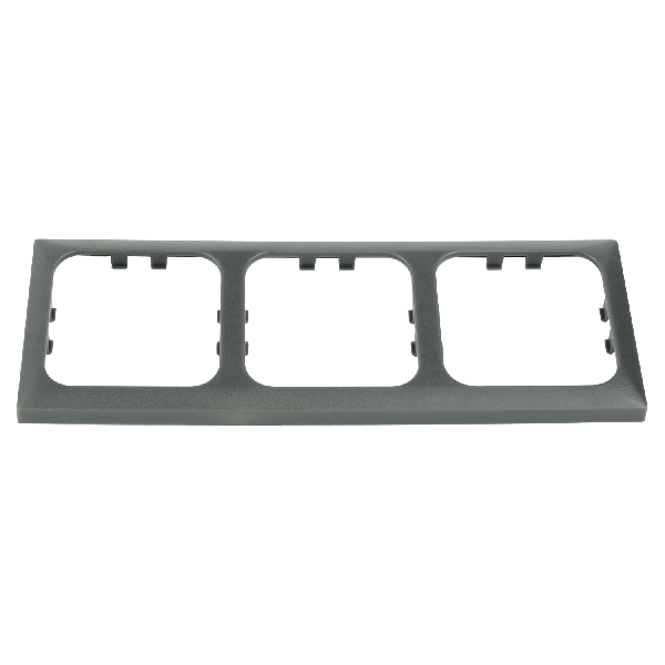 Opal Rahmen 3-fach für Steckdosen und Schalter anthrazit