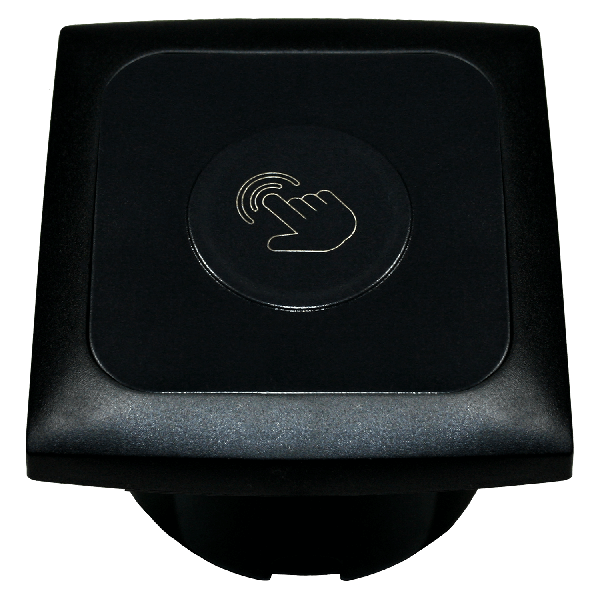 C-Line Lichtschalter Touch Dimmer mit Opal Rahmen schwarz