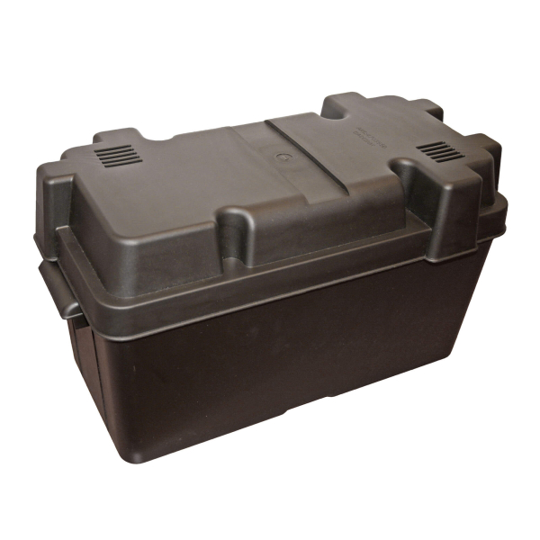 Baccbox Batteriekasten schwarz mit Deckel von besonders hoher Qualität