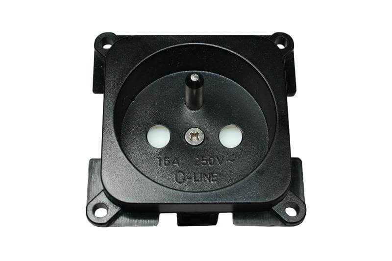 C-line Steckdoze franzosisch 230V schwarz
