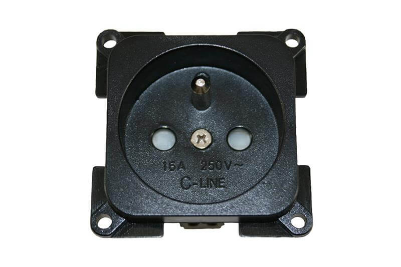 C-Line Steckdose 230V Französisch schwarz - ohne Verkaufsverpackung