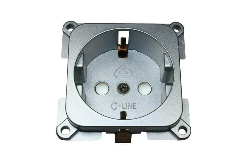 C-Line Steckdose 230V silber