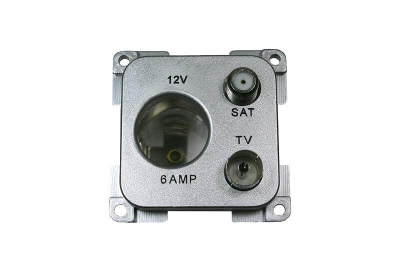 C-Line Steckdose 12V und Antenna/Satellite silber - verpackt