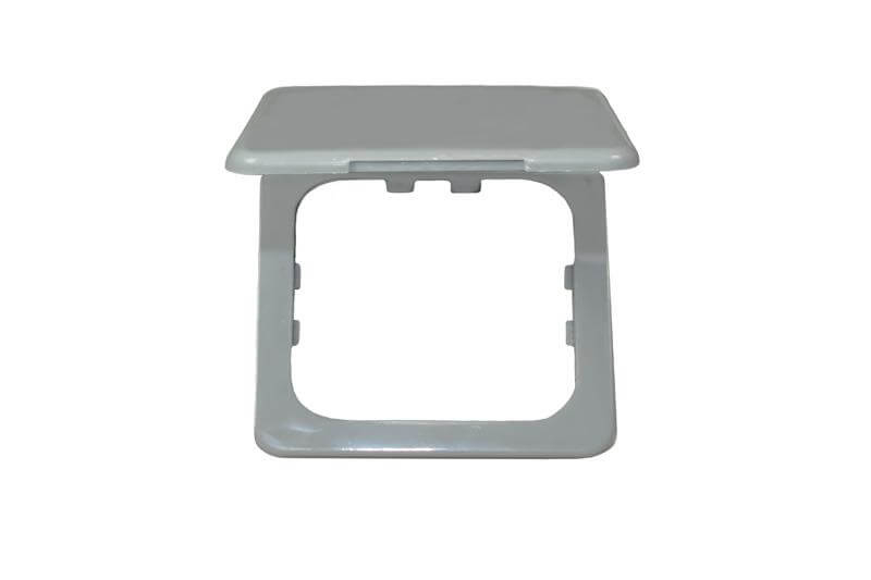 Opal Rahmen 1-fach mit Klappdeckel grau - verpackt