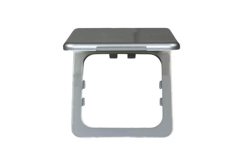 Opal Rahmen 1-fach mit Klappdeckel silber - verpackt