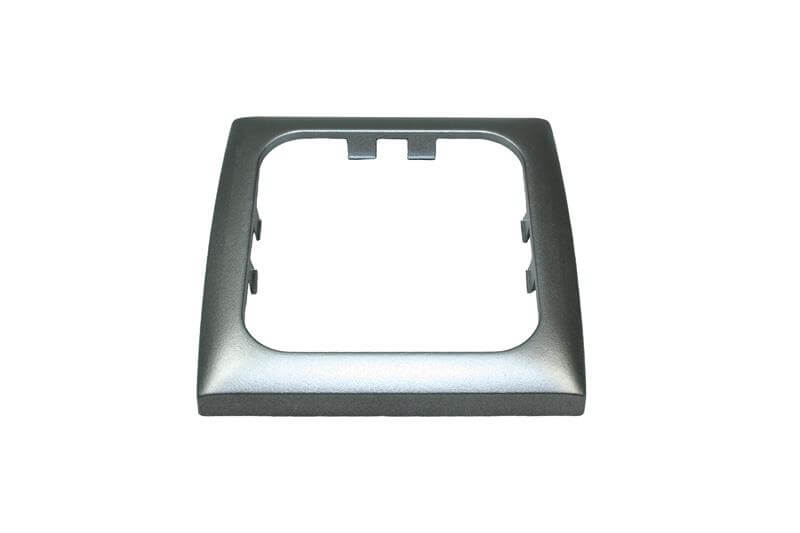 Opal Rahmen 1-fach für Steckdosen und Schalter silber - verpackt