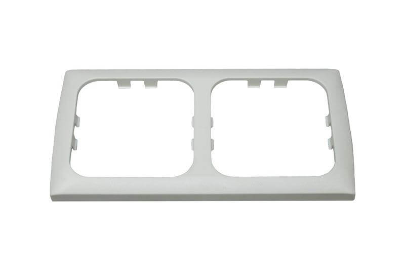 Opal Rahmen 2-fach für Steckdosen und Schalter weiss - verpackt