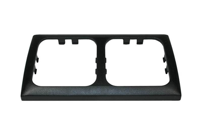 Opal Rahmen 2-fach für Steckdosen und Schalter schwarz - verpackt