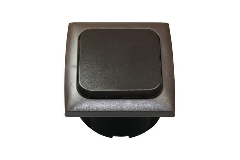 C-Line Lichtschalter Wohnwagen mit Opal Rahmen braun - verpackt