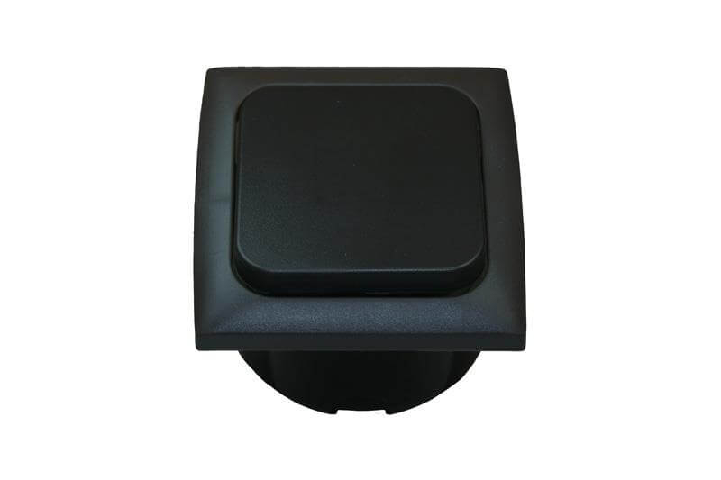 C-Line Lichtschalter Wohnwagen mit Opal Rahmen schwarz - verpackt