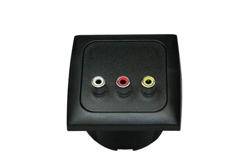 C-Line Audio/Video Steckdose mit Opal Rahmen schwarz