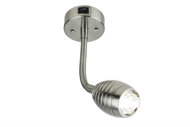 Neso Flex 12V Schwanenhals LED Leselampe - matte chrom - ohne Verkaufsverpackung