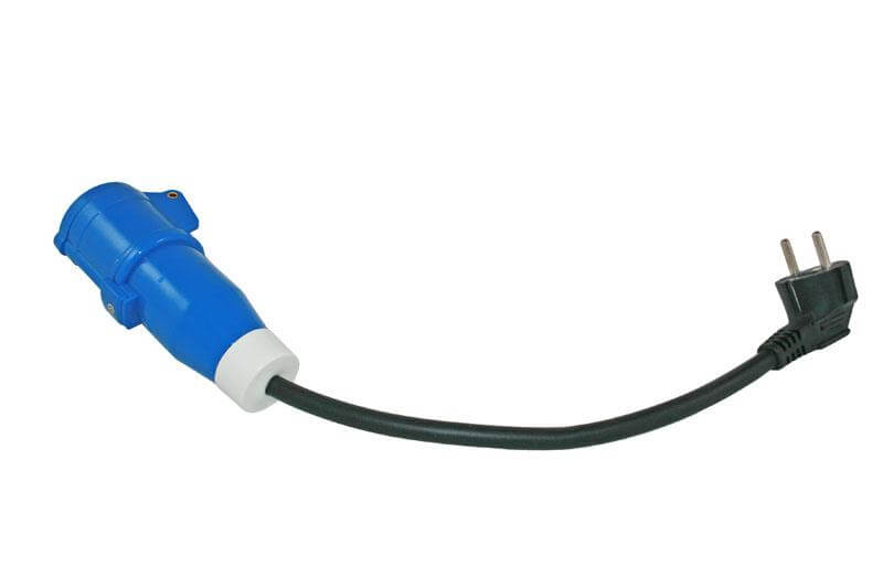 Adapterkabel Schuko-Stecker CEE Kupplung - ohne Verkaufsverpackung