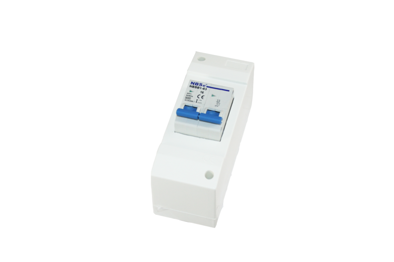 Sicherungskasten 2-Module mit Doppelsicherungsautomat B16A