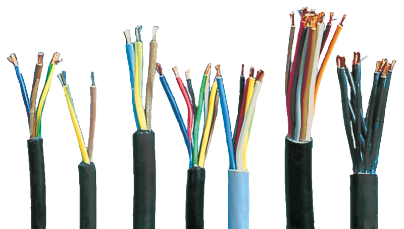 Kabel 7-aderig VMVL 6x1.5 + 1x2,5mm Schwarz/Mtr
