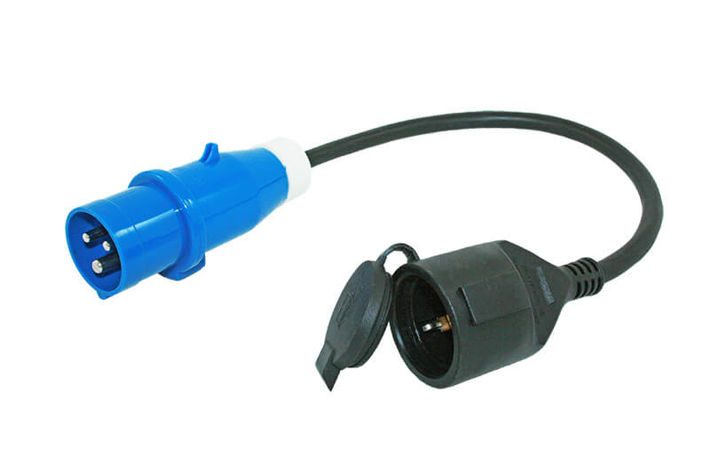 0.5m Adapterkabel CEE Stecker und Schuko Kupplung