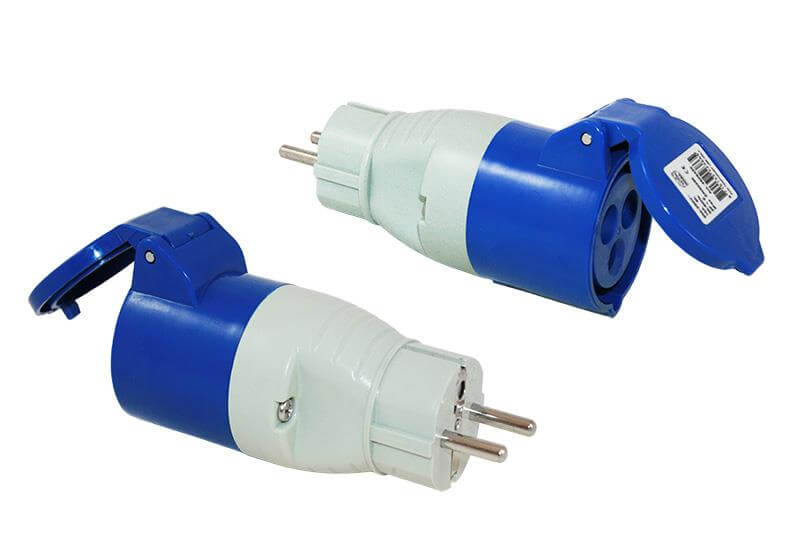 CEE Adapter Schuko Stecker mennekes Kupplung 230V